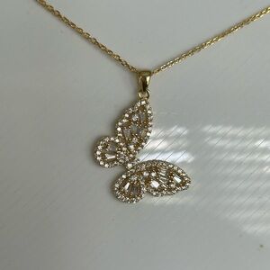 Sterling silver butterfly necklace